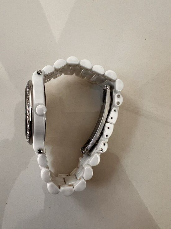 Akribos XXIV Diamond Ceramic Watch White Silver Analog Mother of Peal Opal AK504 main image 10